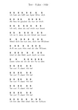 Trrr - Fckn - Htlr Catatan huruf piano oleh OOMPH! - Arr.Saster Hawreed