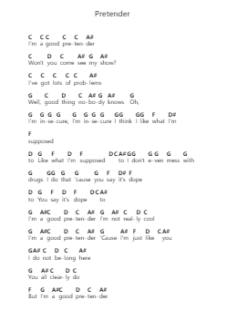 Pretender Nota surat piano oleh AJR - Arr.Wattsh