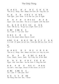 The Only Thing Catatan huruf piano oleh Sufjan Stevens - Arr.Norgiles