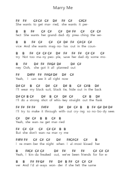 Marry Me 鋼琴字母譜由 Thomas Rhett - 編曲 Tayrwood Burharte