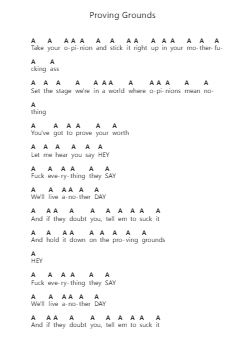 Proving Grounds Piano letter notes by Attila - Arr.Huthorne