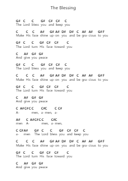 The Blessing 鋼琴字母譜由 Kari Jobe - 編曲 Egpert