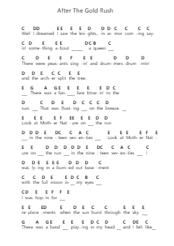 After The Gold Rush 피아노 악보 Neil Young - 편곡 Bunharine Coftroy