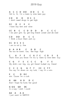 2019 Guy Piano letter notes by The Gentle Men - Arr.Calthel Chafra