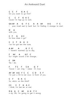An Awkward Duet Piano letter notes by dodie - Arr.Windwood