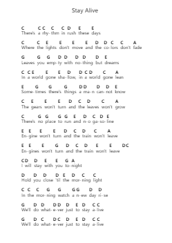 Stay Alive Piano letter noten van José González - Arr.Otnold