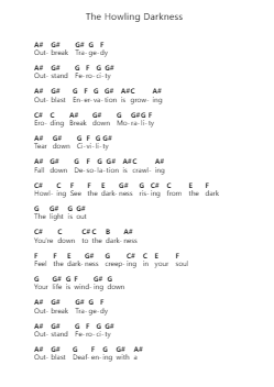 The Howling Darkness 钢琴字母谱由 Galneryus - 编曲 Caewald Tabpritt
