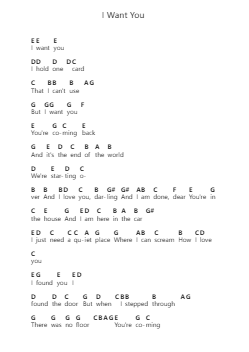 I Want You Nota surat piano oleh Mitski - Arr.Fieldbing