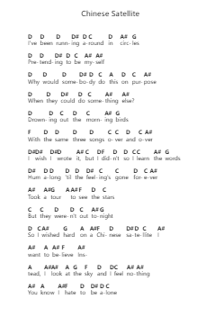 Chinese Satellite Piano letter notes by Phoebe Bridgers - Arr.Polriah