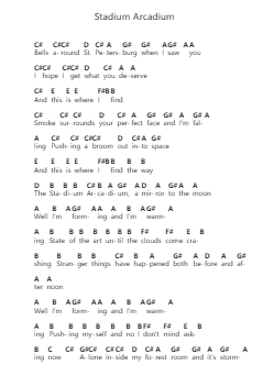 Stadium Arcadium Piano letter notes by Red Hot Chili Peppers - Arr.Alsriah