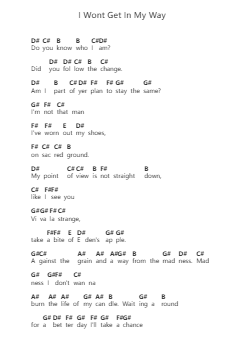 I Wont Get In My Way Piano letter notes by Mr. Big - Arr.Stonelian Chantham