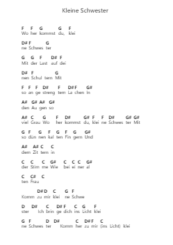 Kleine Schwester 鋼琴字母譜由 Subway to Sally - 編曲 Nelrist Hornrias