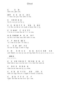 Ghost Piano letter notes by Neutral Milk Hotel - Arr.Rhysgel Dilcooke