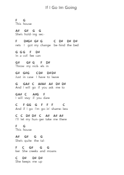 If I Go Im Going ピアノの音符 by Gregory Alan Isakov - Arr.Tayhal Lynchyale