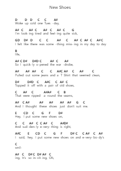 New Shoes Piano letter notes by Paolo Nutini - Arr.Yalegus