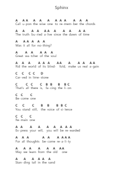 Sphinx Nuty fortepianowe w literach przez Gojira - Arr.Sibylledk Fowchel