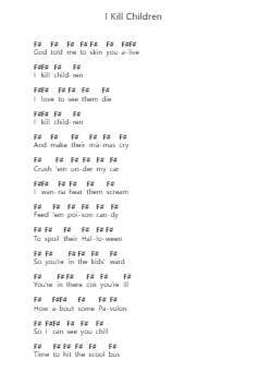 I Kill Children Piano letter noten van Dead Kennedys - Arr.Hilltim Moobright