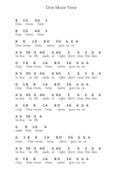 One More Time Catatan huruf piano oleh Daft Punk - Arr.Zarol Hayleste