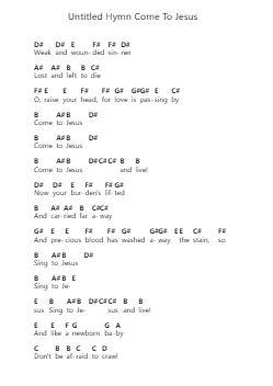 Untitled Hymn Come To Jesus Catatan huruf piano oleh Chris Rice - Arr.Priestvy
