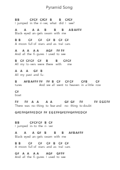 Pyramid Song Nota surat piano oleh Radiohead - Arr.Beautle