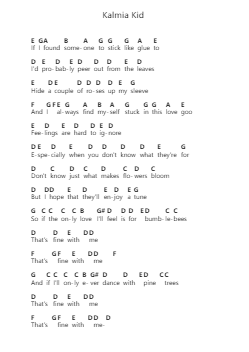 Kalmia Kid Catatan huruf piano oleh Chloe Moriondo - Arr.Wilhelker Croftsdrew