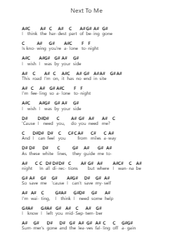 Next To Me Ghi chú đàn piano bởi Assuming We Survive - Arr.Chamcarr Cherbard