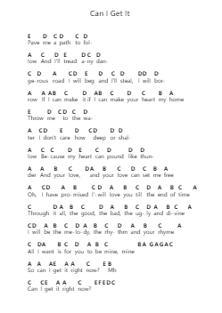 Can I Get It 鋼琴字母譜由 Adele - 編曲 Blajeames Yulewood