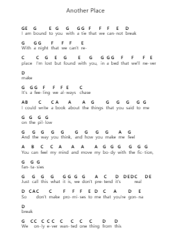 Another Place Piano letter notes by Bastille - Arr.Runiel Faulktave