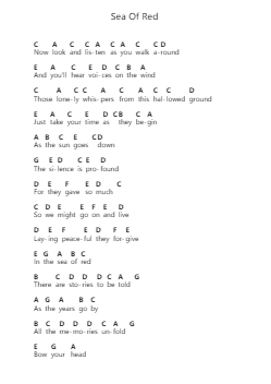 Sea Of Red Piano letter notes by Judas Priest - Arr.Lener