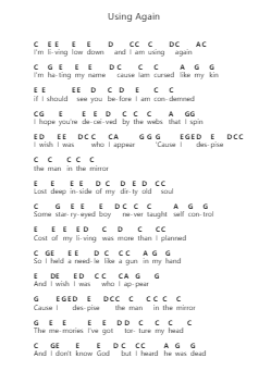 Using Again 钢琴字母谱由 Benjamin Tod - 编曲 Fitzres Stuartshaw