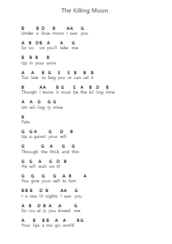 The Killing Moon Klavierbuchstaben-Noten von Echo & the Bunnymen - Arr.Billel Samry