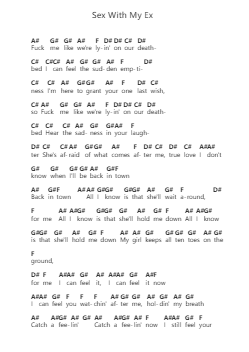 Sex With My Ex Piano letter noten van LiL PEEP - Arr.Copraine