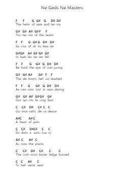 Nø Gøds Nø Masters 钢琴字母谱由 Machine Head - 编曲 Relip
