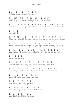 No Halo Piano letter noten van BROCKHAMPTON - Arr.Eipsridge Zangphne