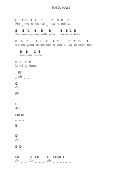 Torturous Piano letter notes by Turnerjoy - Arr.Jonric