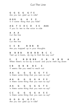 Cut The Line Nota surat piano oleh Papa Roach - Arr.Frednice Daveburns