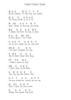 I Exist I Exist I Exist Nota surat piano oleh Flatsound - Arr.Hearstjean