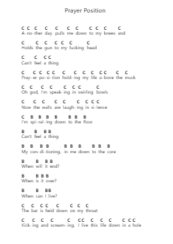 Prayer Position Piano letter notes by Periphery - Arr.Wheenan