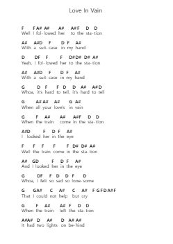 Love In Vain Piano letter noten van The Rolling Stones - Arr.Sidyoung Louieps