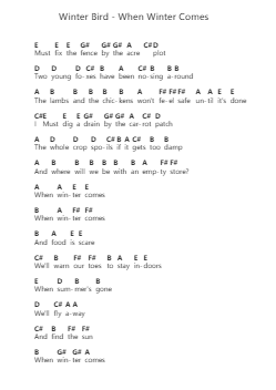 Winter Bird - When Winter Comes Catatan huruf piano oleh Paul McCartney - Arr.Dempron Jacbess