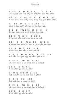 Harcos Piano letter notes by Ultimatum - Arr.Sainsram