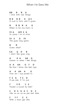 When He Sees Me Nota surat piano oleh Sara Bareilles - Arr.Thompze