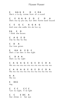 Flower Power Piano letter notes by Greta Van Fleet - Arr.Virwey Bloornid