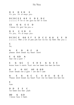 Its You Nota surat piano oleh Ali Gatie - Arr.Kitfy