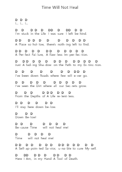 Time Will Not Heal Piano letter noten van The Haunted - Arr.Dawnvia