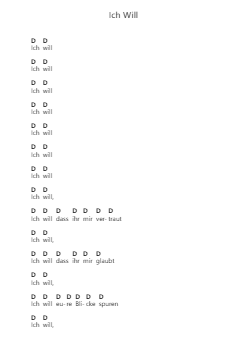Ich Will Ghi chú đàn piano bởi Rammstein - Arr.Bulwatt Beergrant