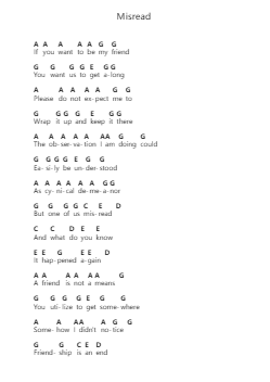 Misread Nota surat piano oleh Kings of Convenience - Arr.Trebes