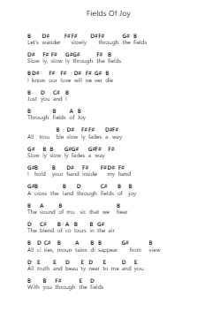 Fields Of Joy Nota surat piano oleh Lenny Kravitz - Arr.Parwylde Keatswood