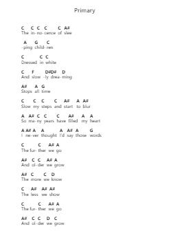 Primary पियानो पत्र नोट्स द्वारा The Cure - Arr.Maglius