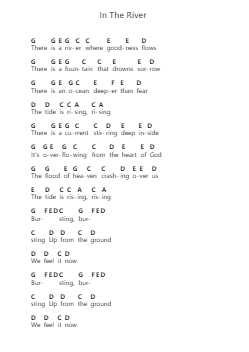 In The River Piano letter notes by Jesus Culture - Arr.Nanriah Obrook